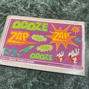 Vintage 1989 Ghostbusters Hardees Stickers Decals